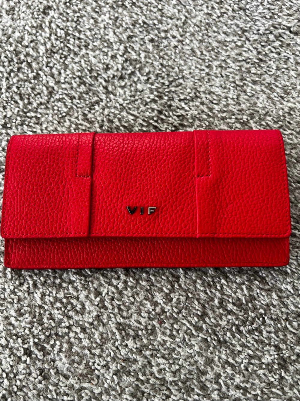 Red Leather Clutch Wallet made in Turkey